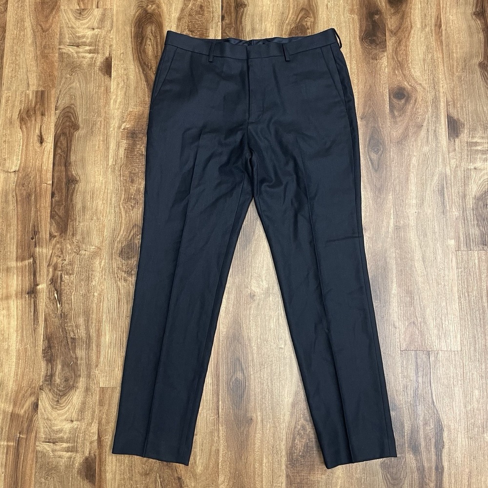 J. Crew Blue Slim Fit Ludlow Pants Moon Cloth English Cotton Wool Blend 34x32